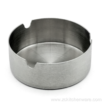 Cigar Ashtray Tabletop Round Stainless Steel Ash Tray